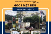 Cho thuê nhà 2 Mặt Tiền Tân Hương 96m2,1 Lầu,NGANG 8M-gần ngã 4